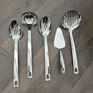 Kitchen Cooking Utensil Set, Stainless Steel High Quality Tools, Food Prep, 5